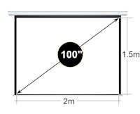 MONTECH - Ecran Manual 100 Pulg ( 4:3 ) 2 x 1.5m / Fibra de Vidrio